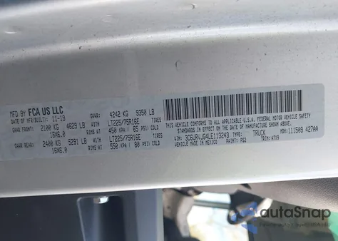 2020 Ram Promaster 3500 Cargo Van High Roof 159 Wb Ext из США, поврежденный, VIN 3C6URVJG4LE113243